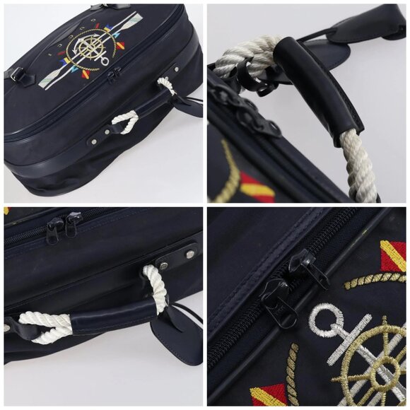 GUCCI travel Boston Bag Coated Canvas Navy Auth sw1600 - Picture 16 of 16